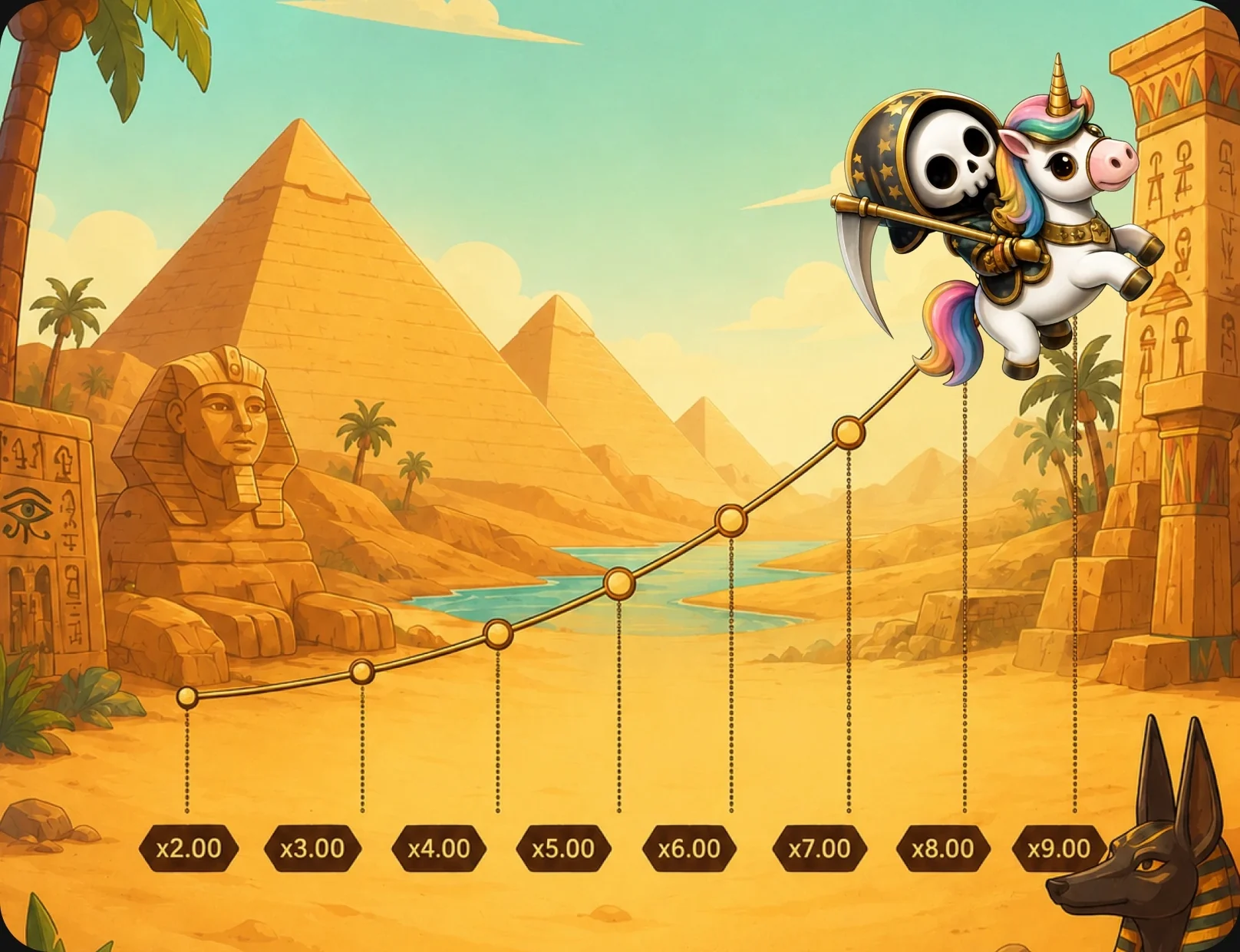 Crash game big preview in Egypt style