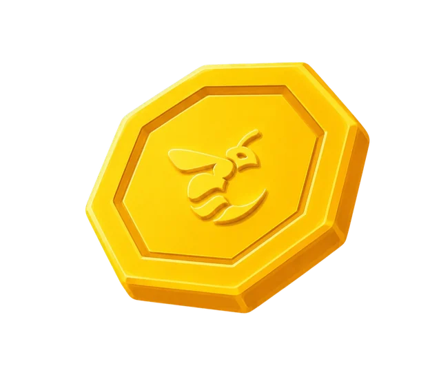 Custom hexagonal token