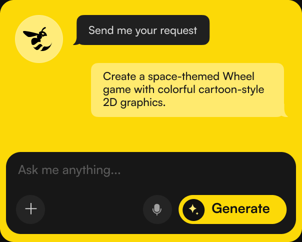 AI assistant chat with a Generate button