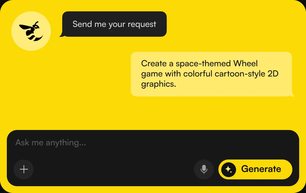 AI assistant chat with a Generate button