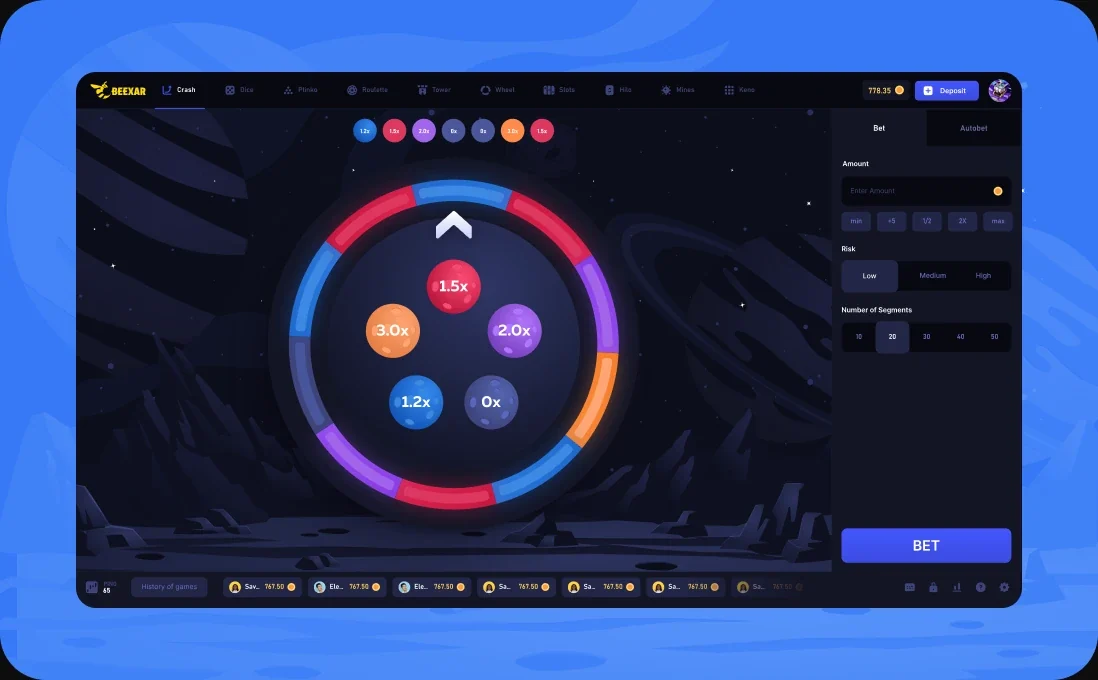 AI-generated space-themed wheel game in the editor